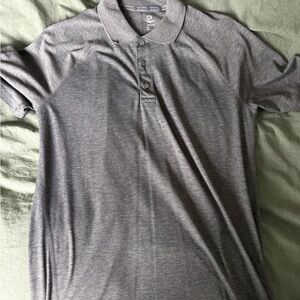 GAP Mens Short Sleeve Polo Cotton Blend Charcoal Gray - Size Small